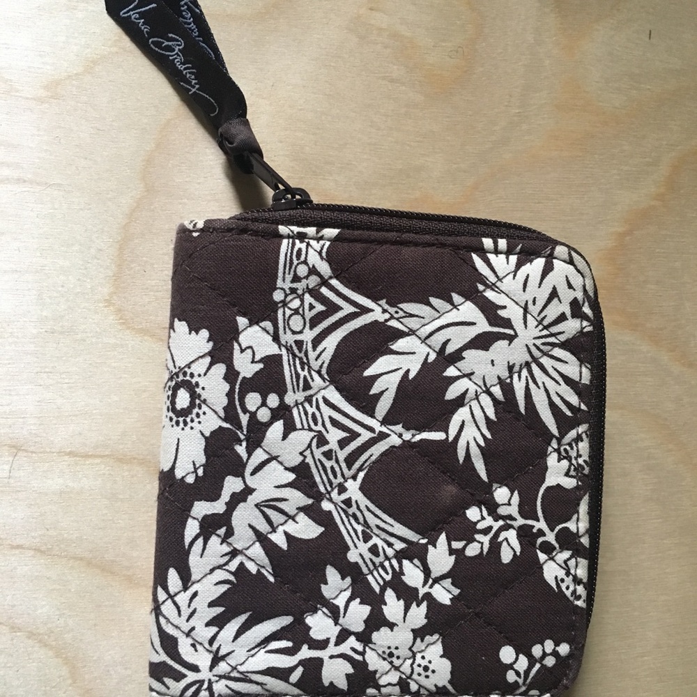Vera Bradley brown and white wallet